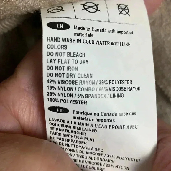 Joseph Ribkoff Sweater, warm honey oatmeal color, stretch, button up, Sz 8 - Picture 9 of 14